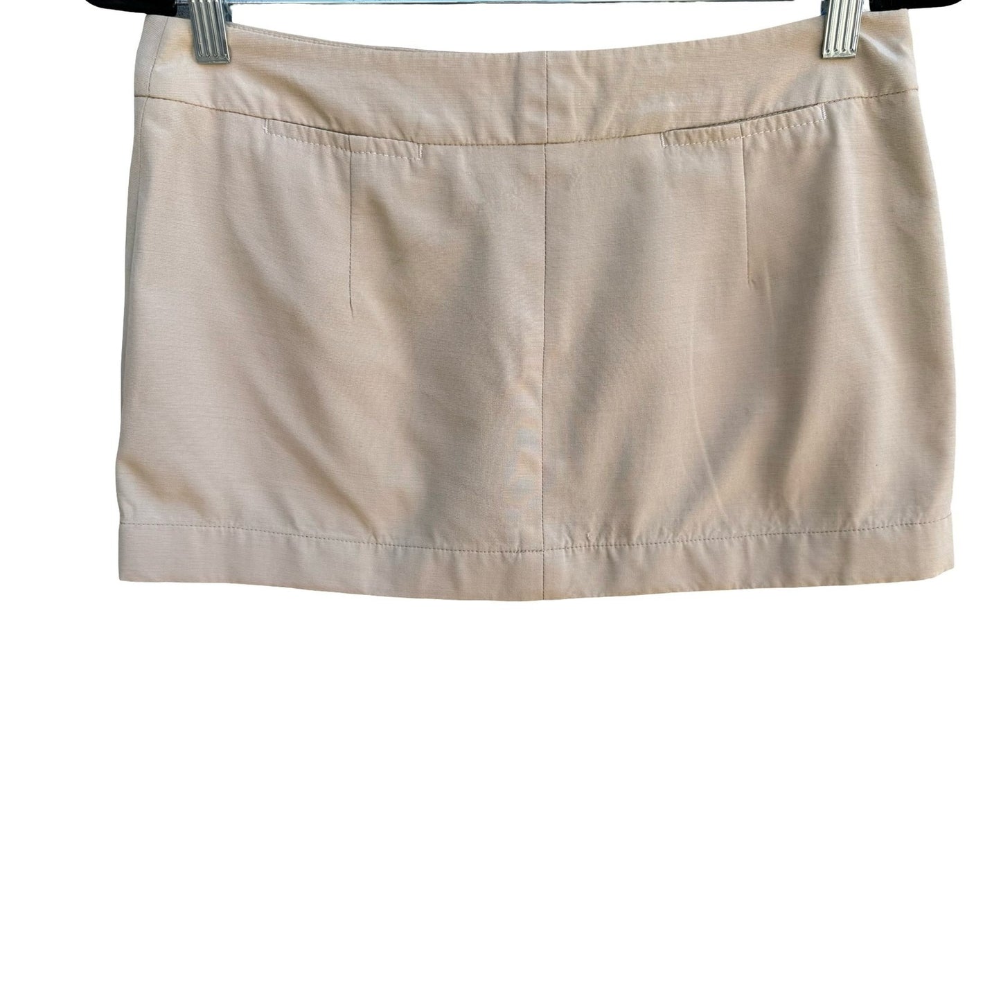 Katayone Adeli Vintage 90s Y2K Silk Wool Blend Minimalist Mod Micro Mini Skirt 4