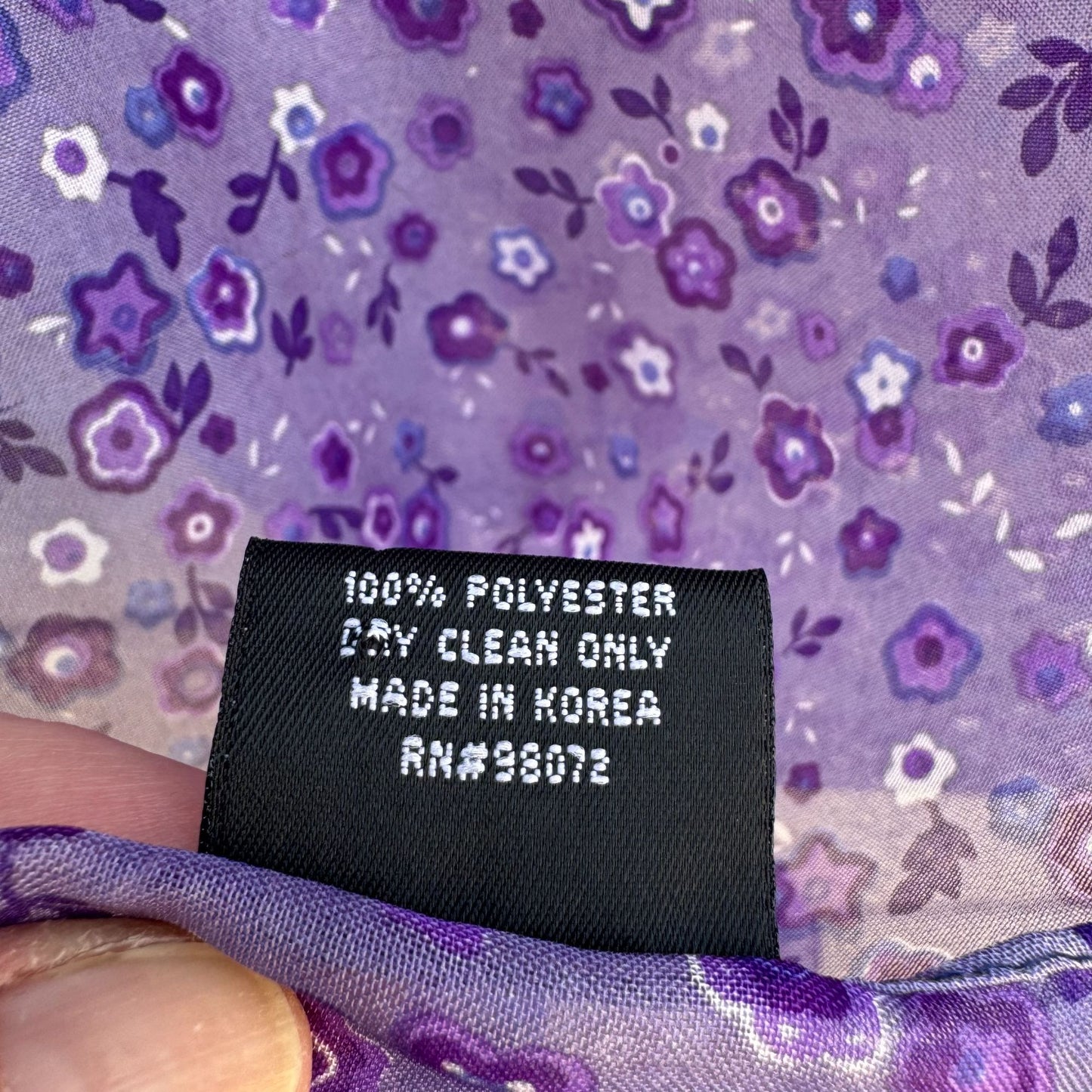 Cejon Accessories Vintage Womens Purple Floral Semi Sheer Cottage Scarf Wrap