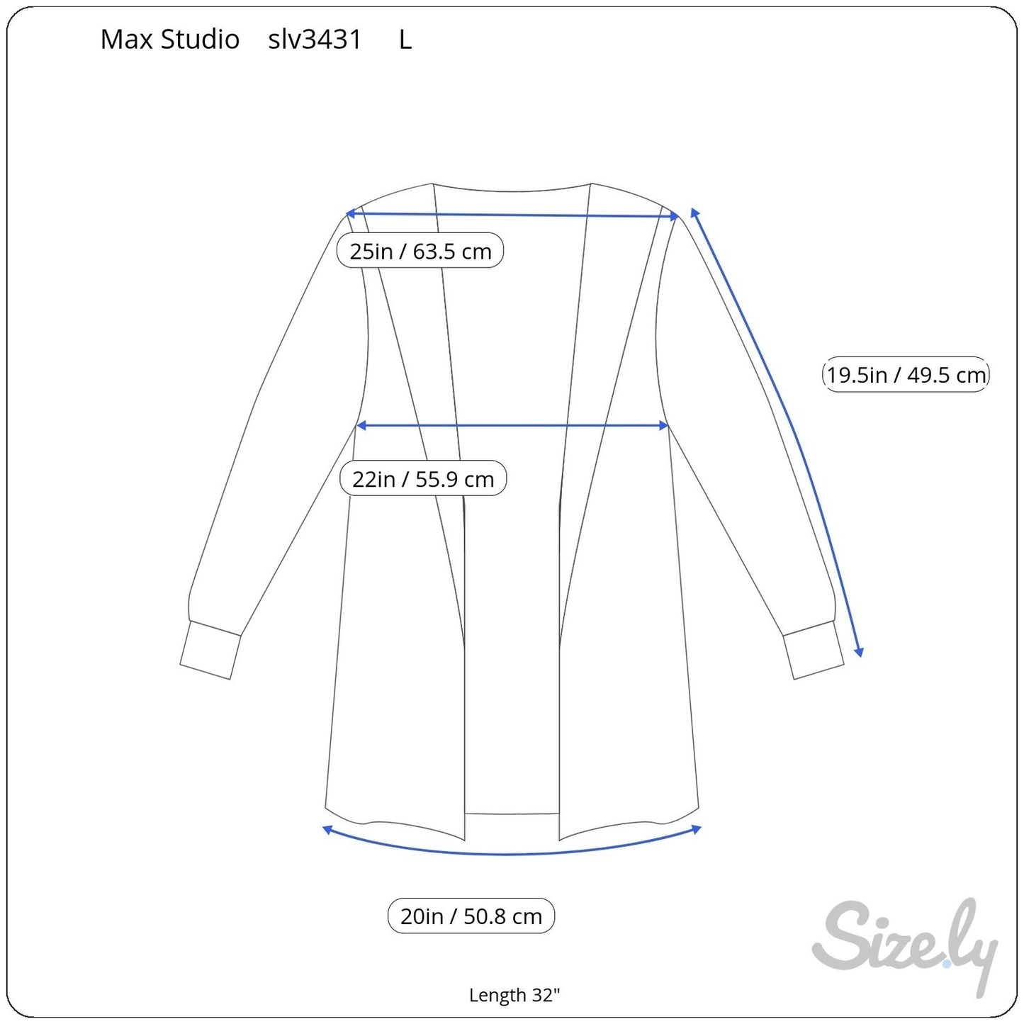 Max Studio Womens Tan Beige Textured Popcorn Knit Open Front Longline Cardigan L