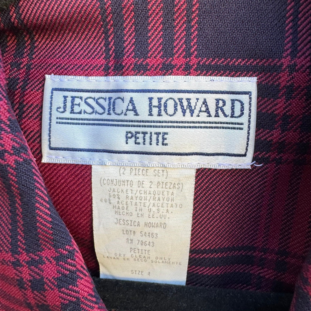 Jessica Howard Vintage 90s Tartan Plaid Preppy Dark Academia Cropped Jacket 4