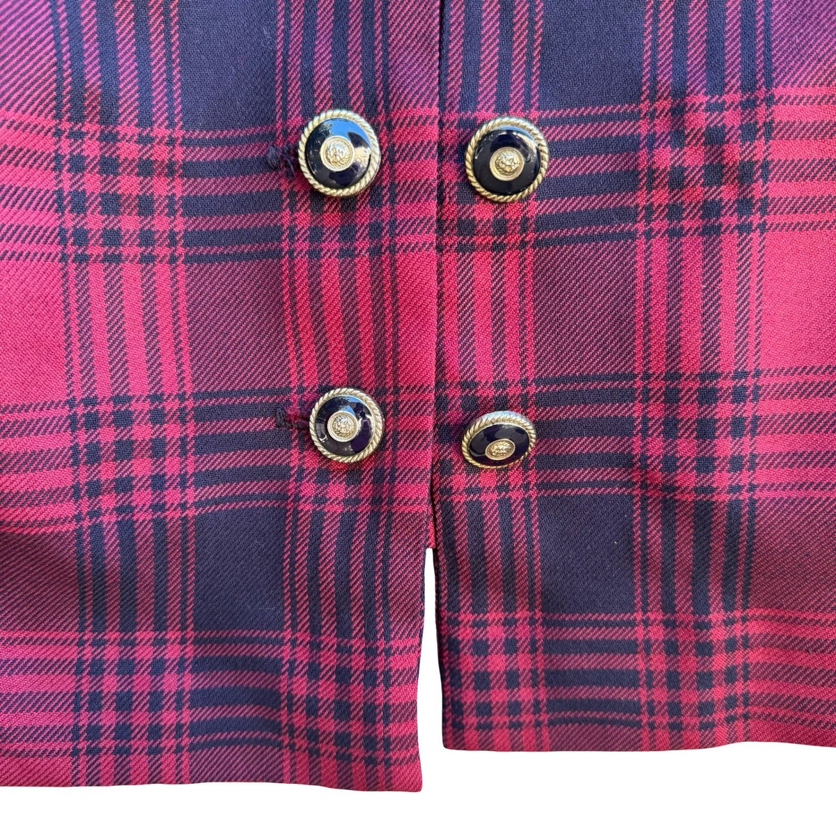 Jessica Howard Vintage 90s Tartan Plaid Preppy Dark Academia Cropped Jacket 4