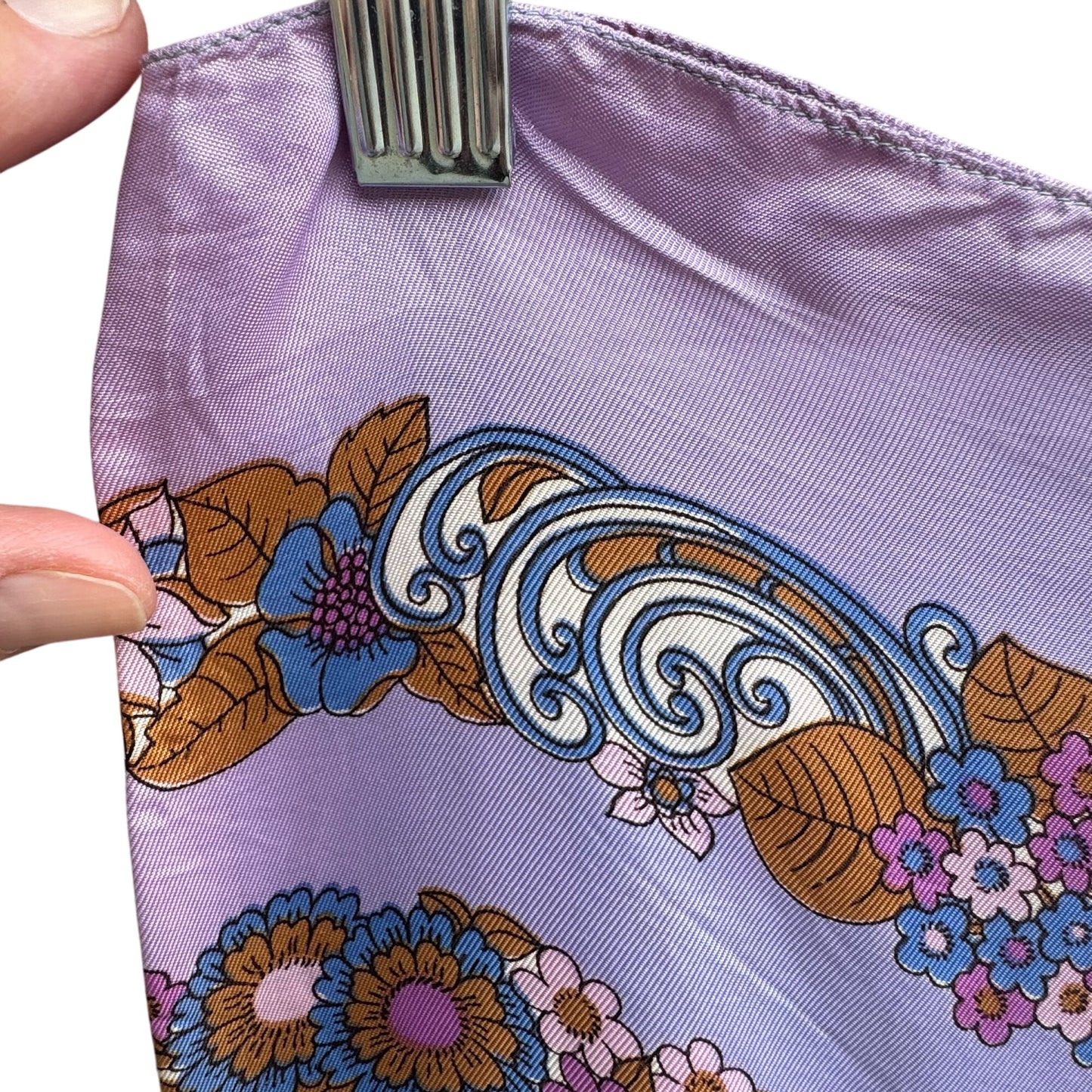 St Michael For Marks & Spencer Vintage Italian Floral Spiral Scarf Wrap Shawl