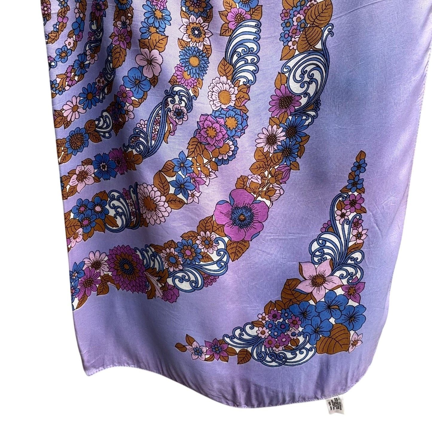 St Michael For Marks & Spencer Vintage Italian Floral Spiral Scarf Wrap Shawl