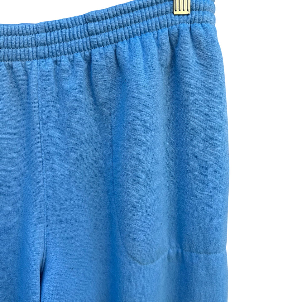 Bocoo Vintage 80s Womens Fleece Nylon Pastel Blue Pink Top Joggers Tracksuit Set