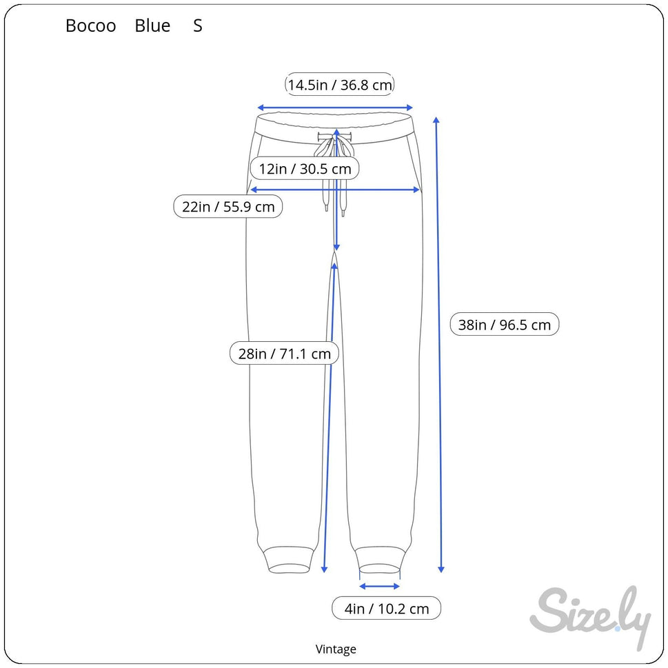 Bocoo Vintage 80s Womens Fleece Nylon Pastel Blue Pink Top Joggers Tracksuit Set