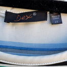 Switch Dex Coastal Art To Wear Flowy Beachy Floral Striped Dolman Sleeve Top Blue 2X 2 image