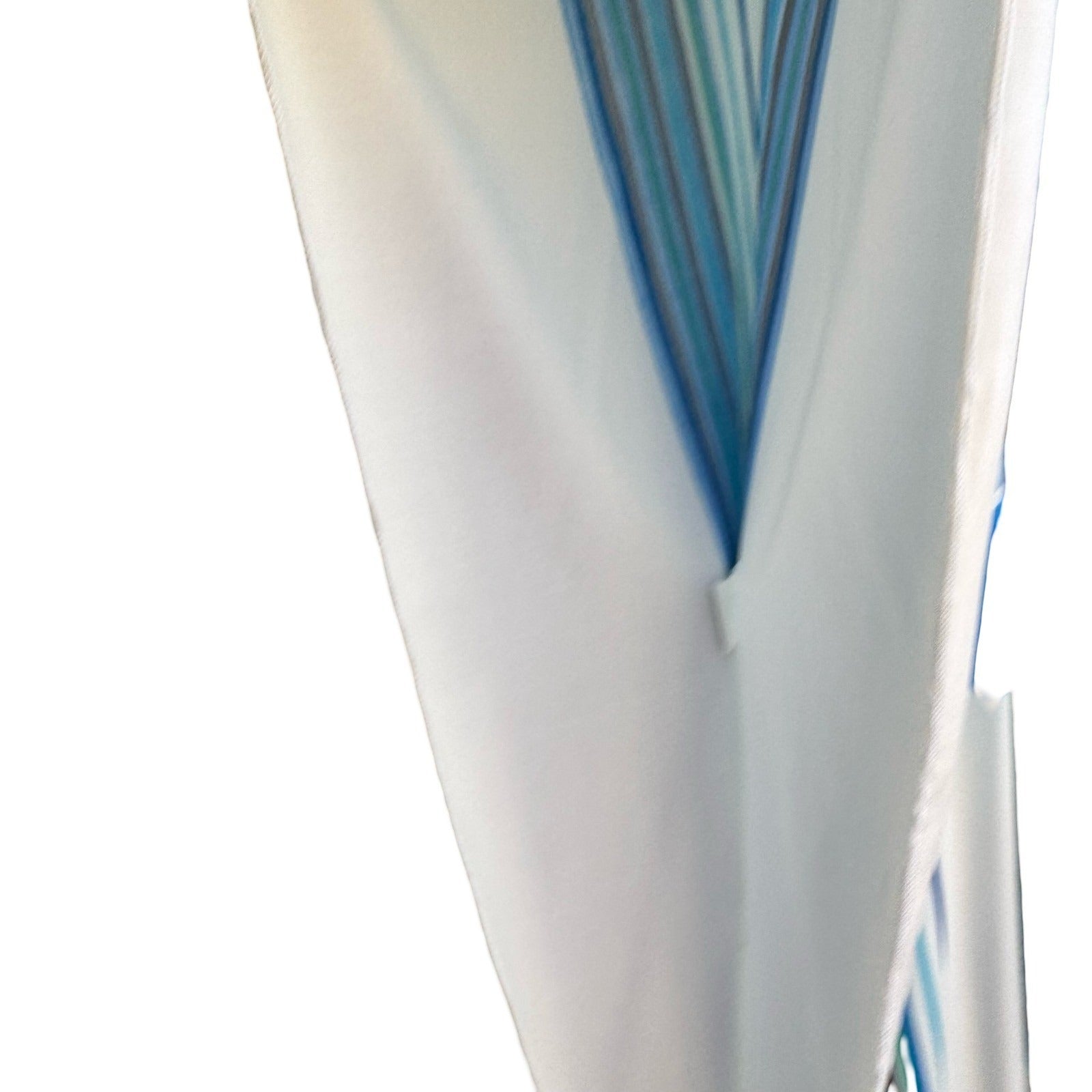 Dex Coastal Art To Wear Flowy Beachy Floral Striped Dolman Sleeve Top Blue 2X