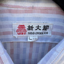 Switch Vintage SDD Shindaedo Co Mens Striped Seersucker Button Down Shirt Blue Pink L 2 image