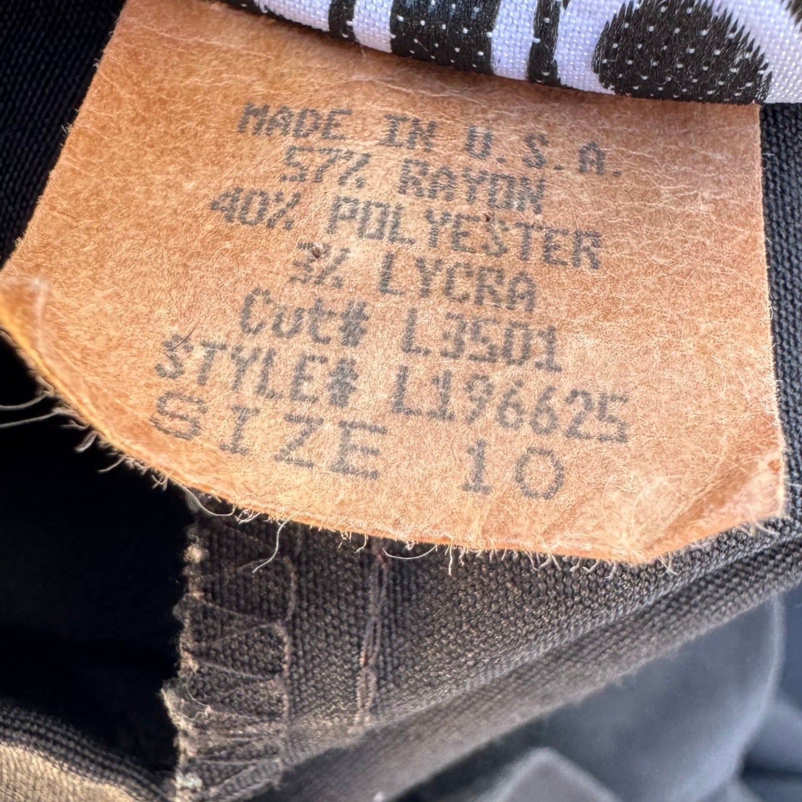 Clio Vintage 90s Womens Black Straight Leg Dress Pant Zip Pockets 10 Made in USA