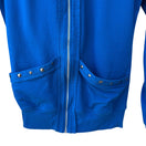 Switch Miss Chievous Womens Blue Metal Studded Full Zip Long Sleeve Hoodie Jacket L 3 image