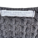 Switch Joan Vass USA Vintage Womens Black Cable Knit V-Neck Sweater Cotton Lagenlook 2 2 image