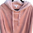 Switch Lauren Conrad Womens Pink Thick Velour Long Sleeve Hooded Sweatshirt Top New M 2 image