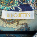 Switch Silhouettes Vintage Long Sleeve Blue Green Paisley Boho Button-Up Shirt Blouse 2 image