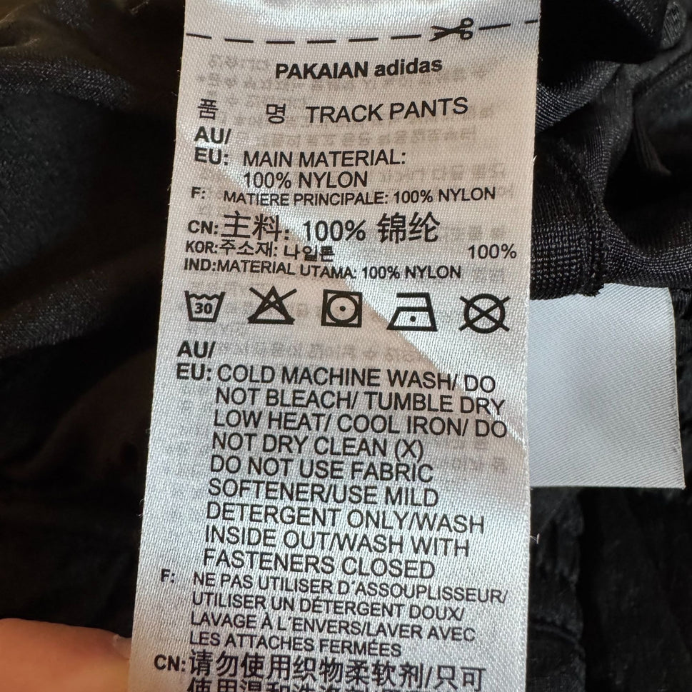 Adidas Originals Womens Black Logo Tape Track Jogger Pants Athleisure Streetwear