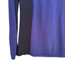 Switch G.I.L.I. Womens Purple &amp; Black Long Sleeve Cotton Blend Knit Sweater Top Size L 3 image