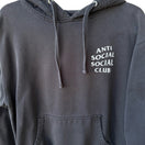 Switch Anti Social Social Club Logo Hypebeast Streetwear Skater Hoodie Black Mens M 3 image