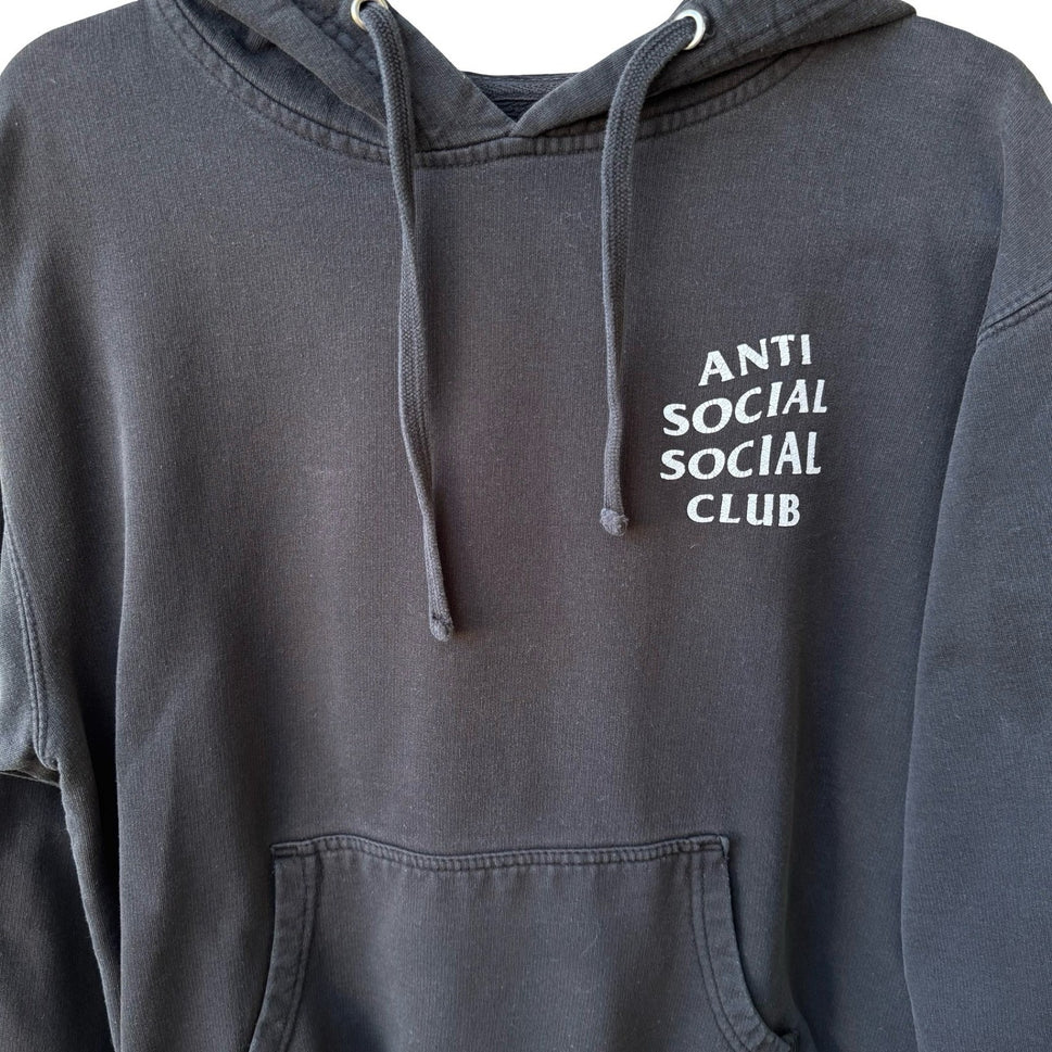 Anti Social Social Club Logo Hypebeast Streetwear Skater Hoodie Black Mens M