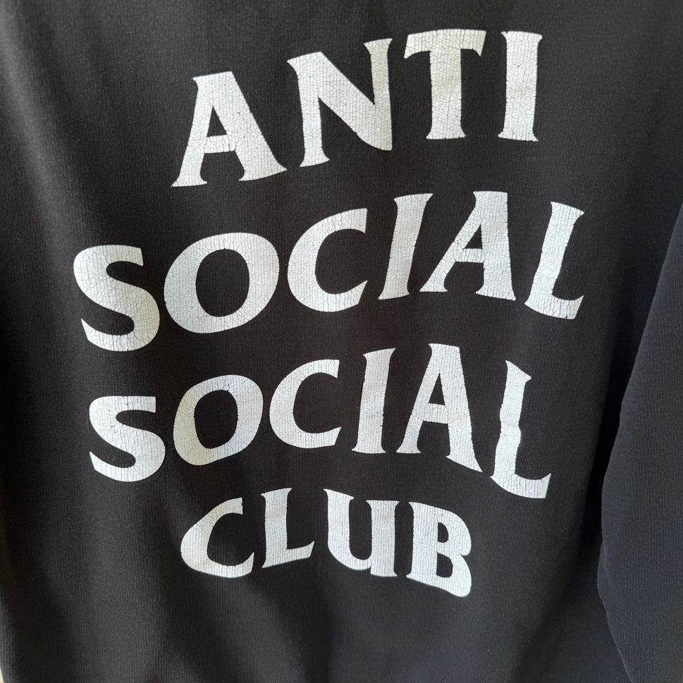 Anti Social Social Club Logo Hypebeast Streetwear Skater Hoodie Black Mens M