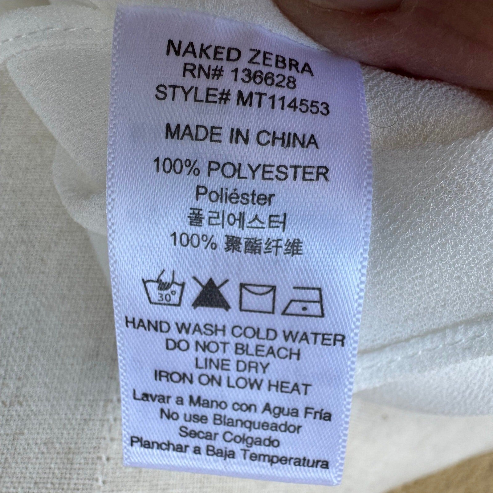 Naked Zebra Minimalist Coquette Smocked High Neck Halter Top Keyhole Sleeveless