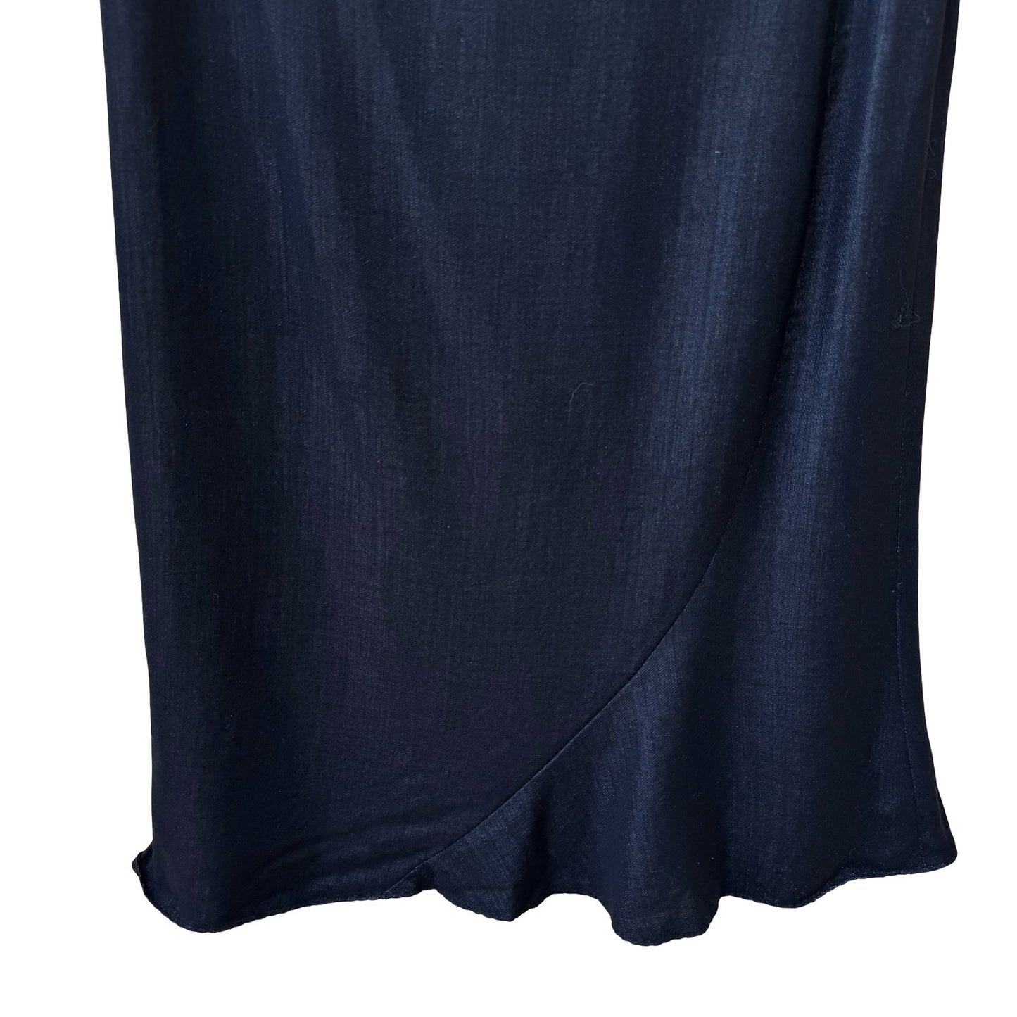 Tahari Y2K Minimalist Quiet Luxury Wool Blend Asymmetric Ruffle Hem Skirt Grey 4