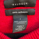 Switch Halogen 100% Cashmere Quiet Luxury Minimalist Preppy Staple Sweater Tomato Red S 2 image