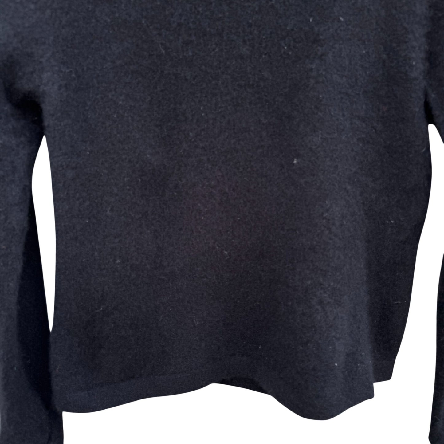 Neiman Marcus Black Luxury Knit Cashmere Sweater XL Keyhole Cutouts Long Sleeve