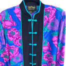 Switch Bob Mackie Wearable Art Vintage Womens Silk Floral Frog Closure Kimono Jacket S 3 image