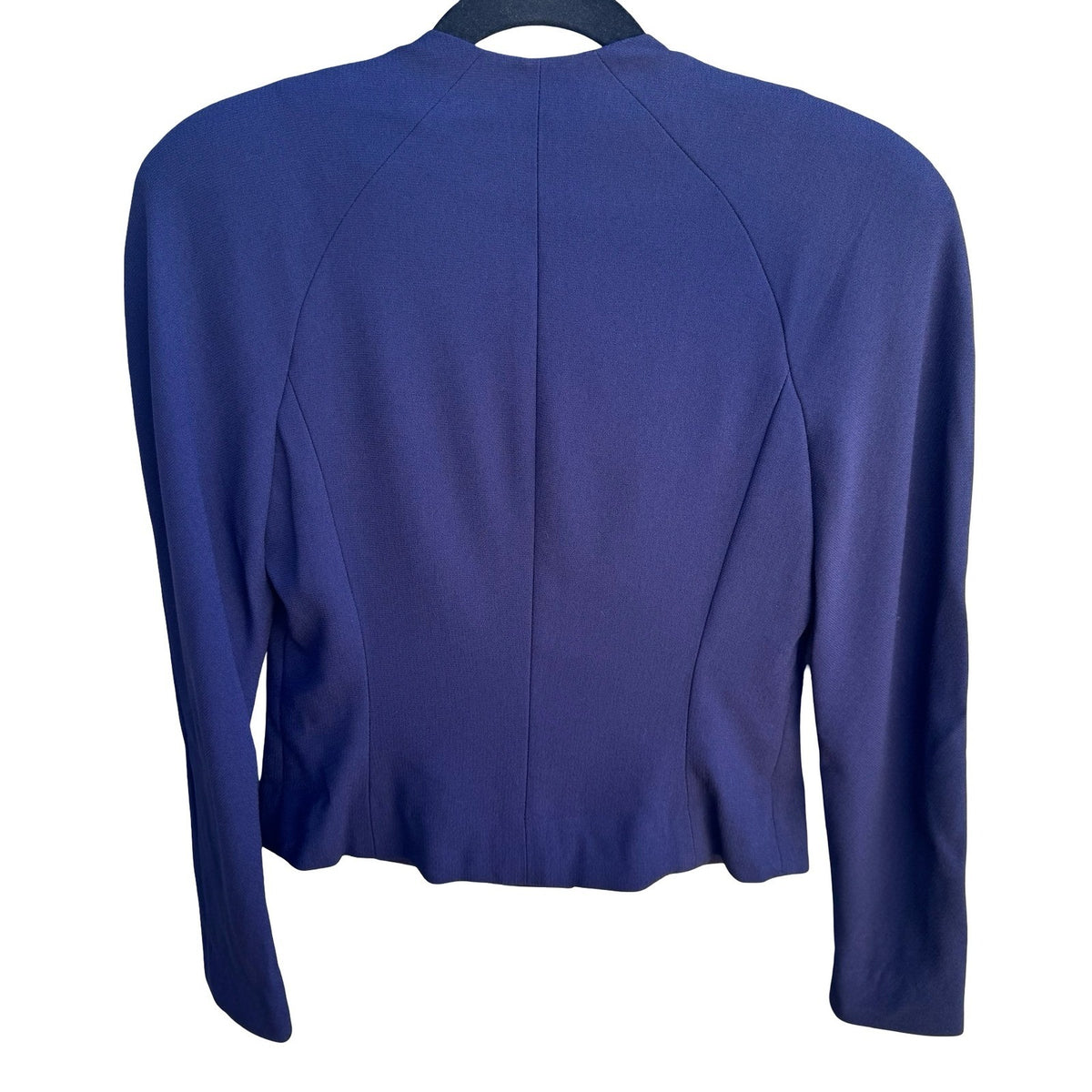 Liz Claiborne Vintage 90s Power Dressing Royal Blue Notched Cropped Blazer 2