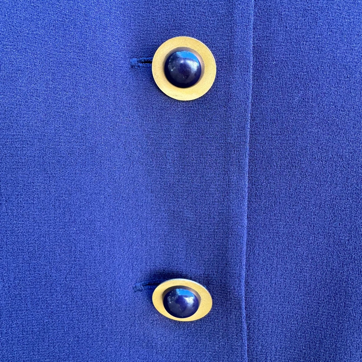 Liz Claiborne Vintage 90s Power Dressing Royal Blue Notched Cropped Blazer 2