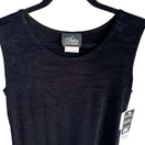 Switch Artex Fashions Womens Black Scoop Neck Knit Sleeveless Jersey Blouse Top New M 2 image