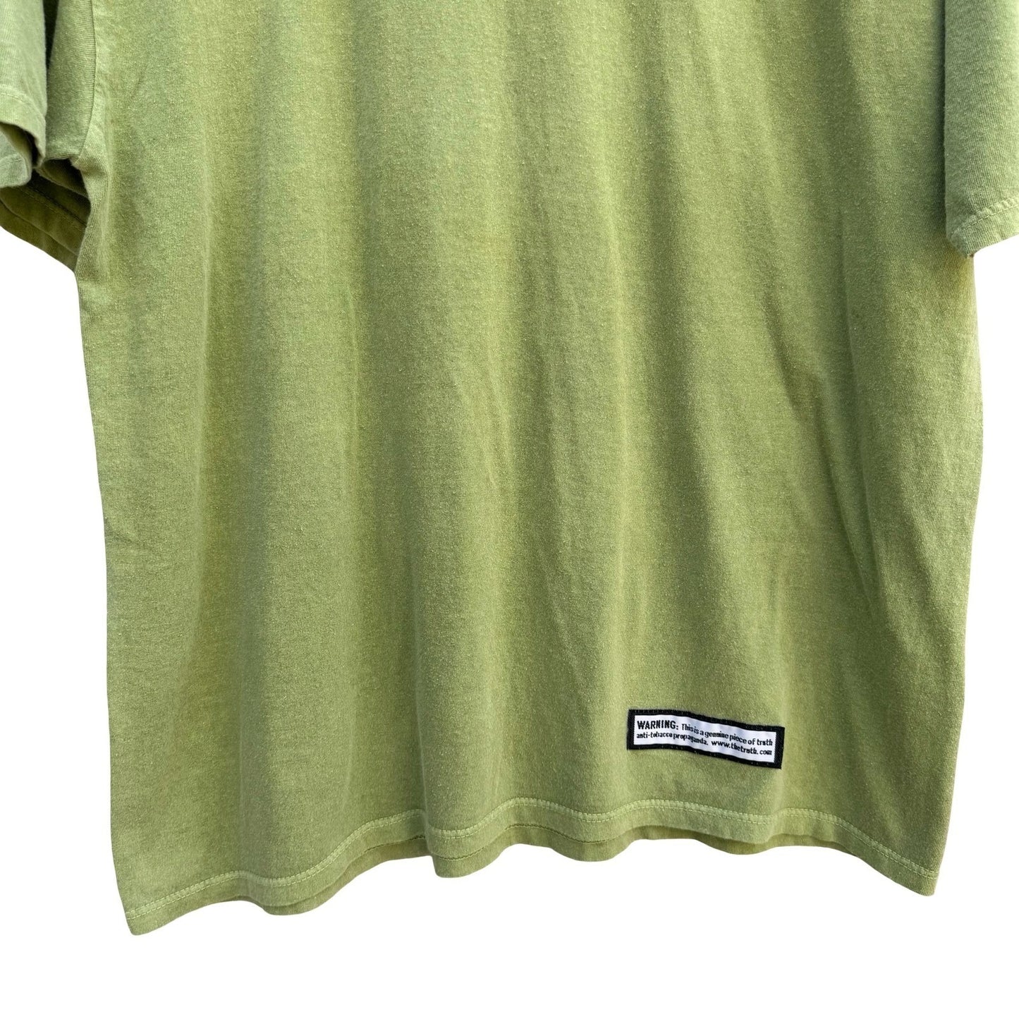 Truth Anti-Tobacco Propaganda Graphic T-Shirt Olive Green Vintage Style Men XL