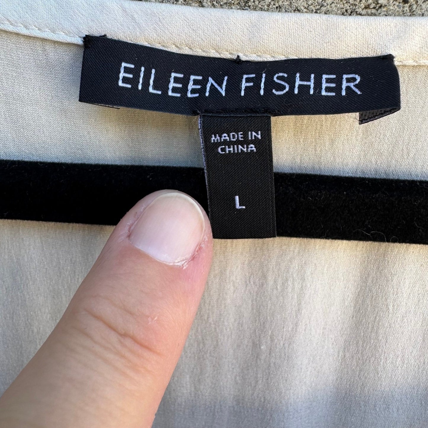 Eileen Fisher Silk Blend Minimalist Quiet Luxury Lagenlook Sheer Tunic Blouse L