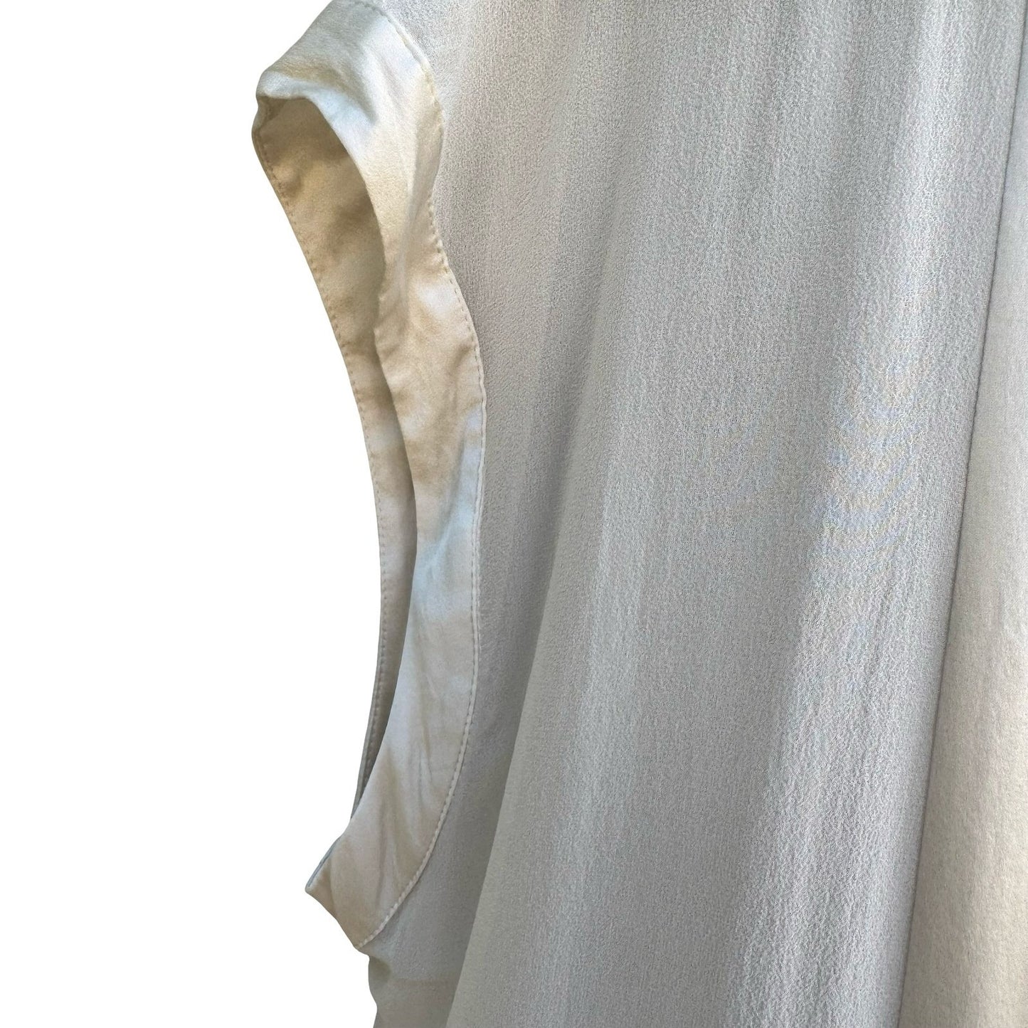 Eileen Fisher Silk Blend Minimalist Quiet Luxury Lagenlook Sheer Tunic Blouse L