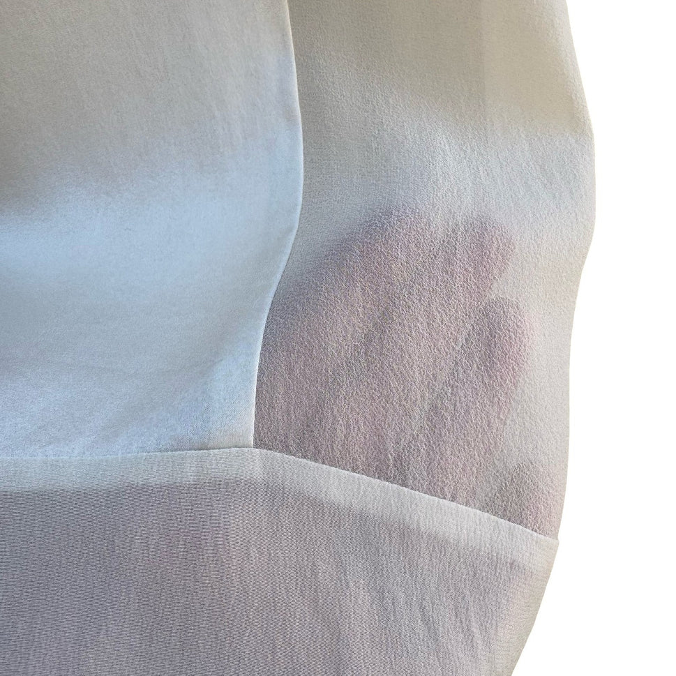 Eileen Fisher Silk Blend Minimalist Quiet Luxury Lagenlook Sheer Tunic Blouse L