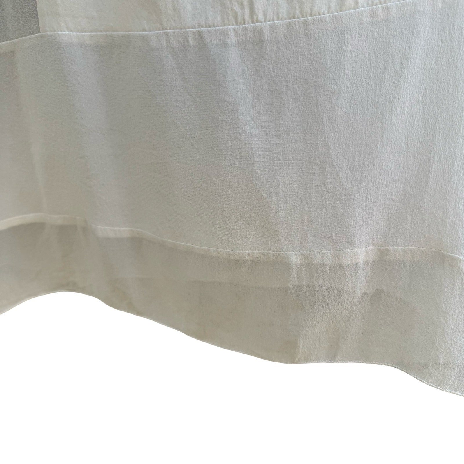 Eileen Fisher Silk Blend Minimalist Quiet Luxury Lagenlook Sheer Tunic Blouse L