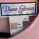 Switch Diane Gilman Pink 100% Silk Beaded Floral Blouse Detachable Scarf Womens S NEW 2 image