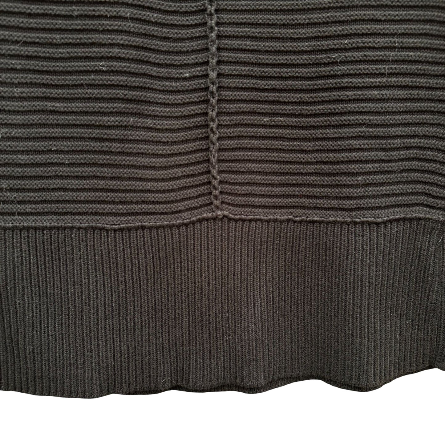 Marla Wynne Black Ribbed Knit Turtleneck Sweater XS Womens Preppy Minimalist