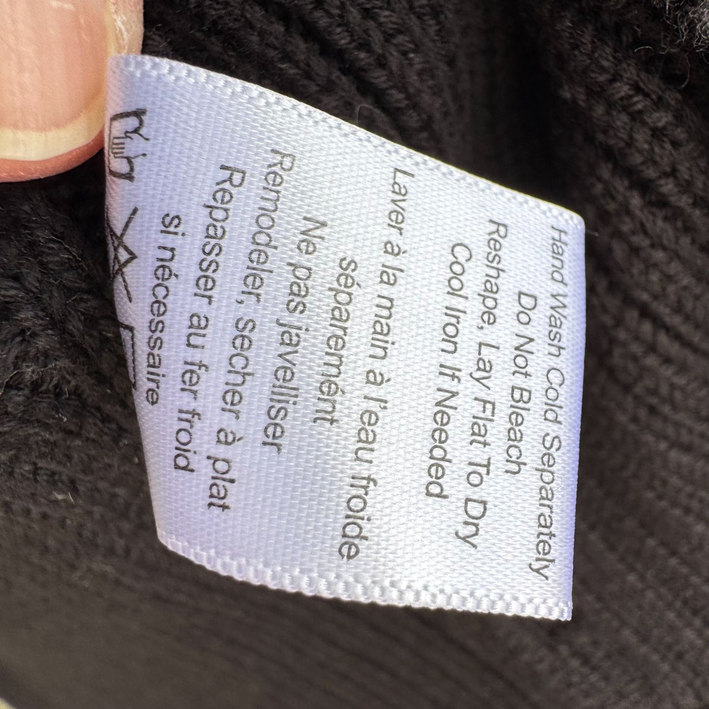 Marla Wynne Black Ribbed Knit Turtleneck Sweater XS Womens Preppy Minimalist