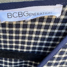 Switch BCBGeneration Y2K Navy Blue White Gingham V-Neck Ruffle Sleeve Mini Dress Size 8 2 image