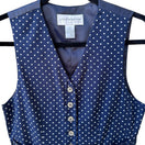 Switch Liz Claiborne Vintage 90s PInup Rockabilly Minimalist Polka Dot Waistcoat Vest S 3 image