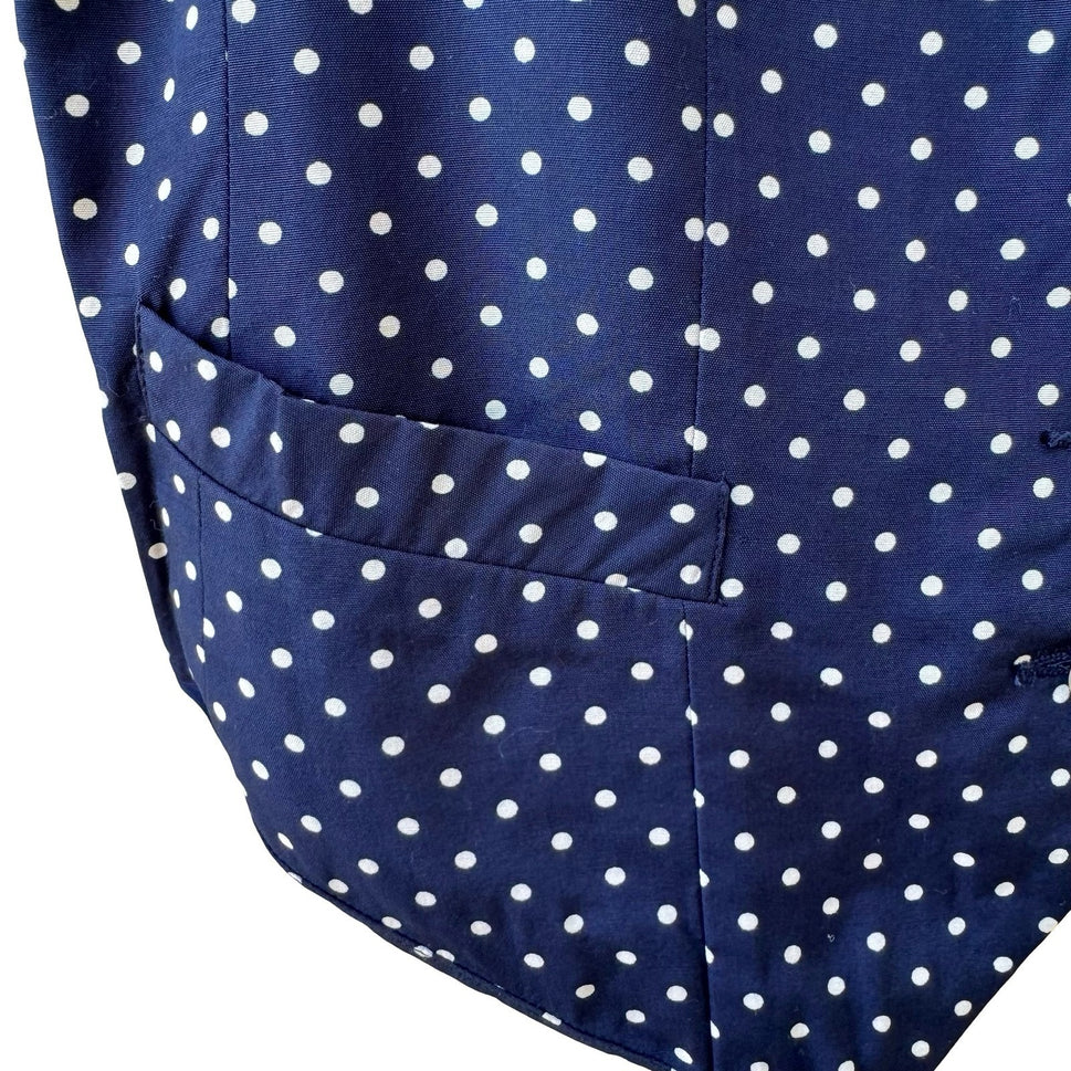 Liz Claiborne Vintage 90s PInup Rockabilly Minimalist Polka Dot Waistcoat Vest S