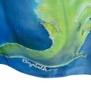 Switch Elizabeth Hand Painted Hand Sewn Silk Bold Floral Poppy Watercolor Scarf Wrap 2 image