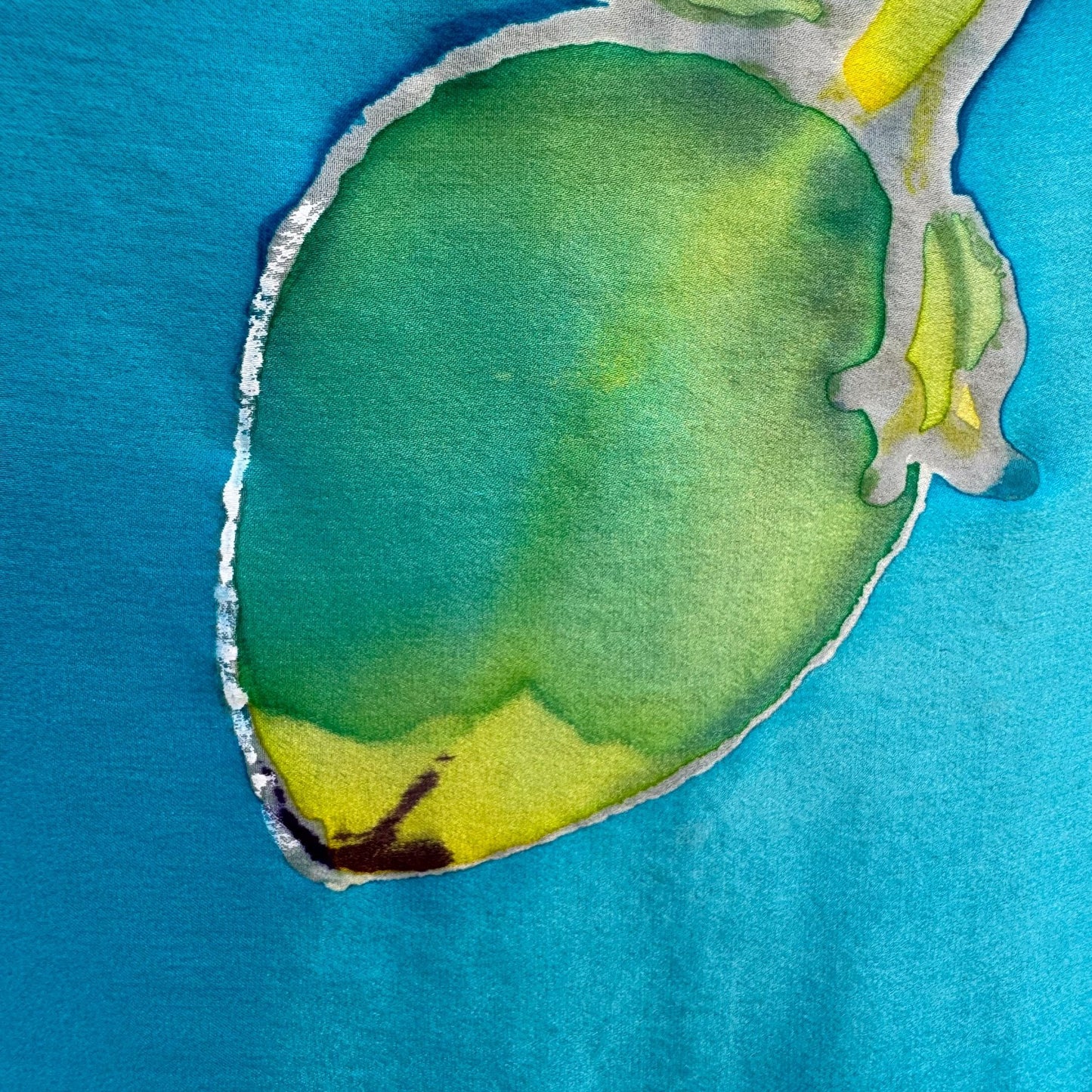 Elizabeth Hand Painted Hand Sewn Silk Bold Floral Poppy Watercolor Scarf Wrap