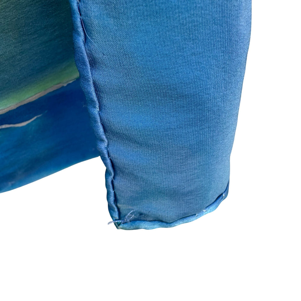 Elizabeth Hand Painted Hand Sewn Silk Bold Floral Poppy Watercolor Scarf Wrap