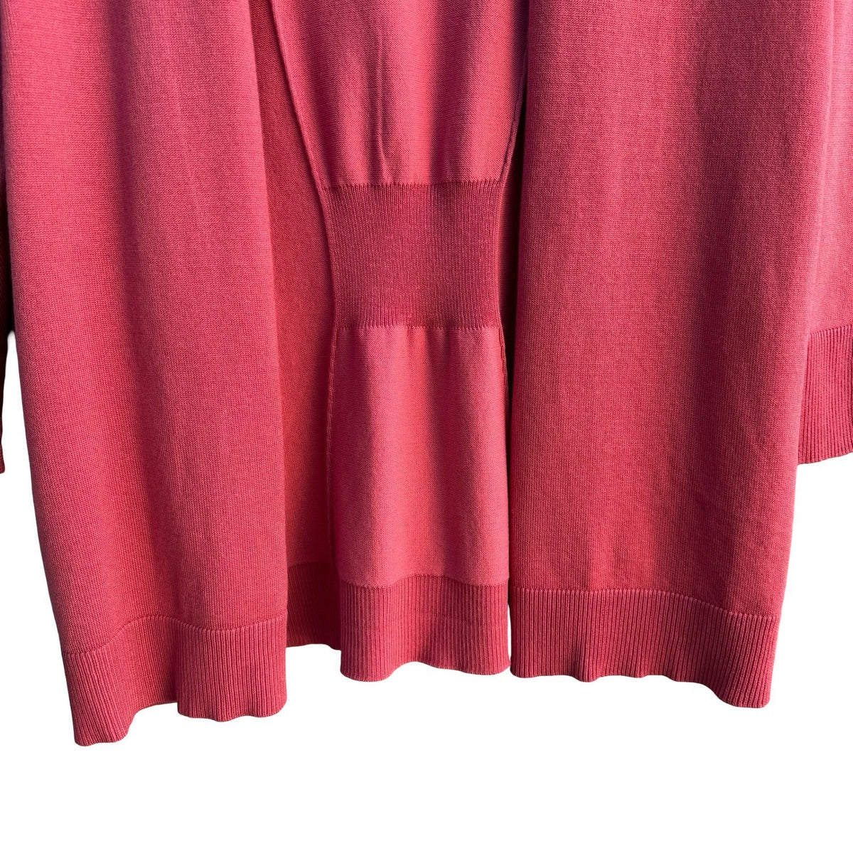 United States Sweaters Lace Up Grommet Sleeve Open Front Cardigan Coral Womens L