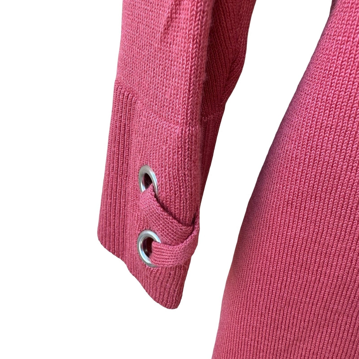 United States Sweaters Layering Minimalist Open Front Grommet Cardigan L NEW
