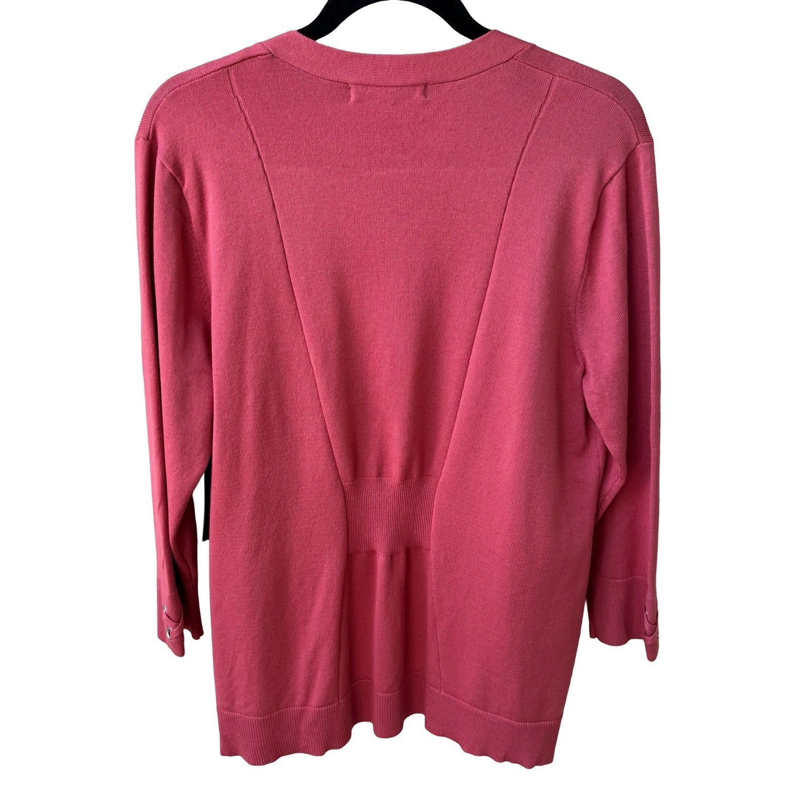 United States Sweaters Layering Minimalist Open Front Grommet Cardigan L NEW
