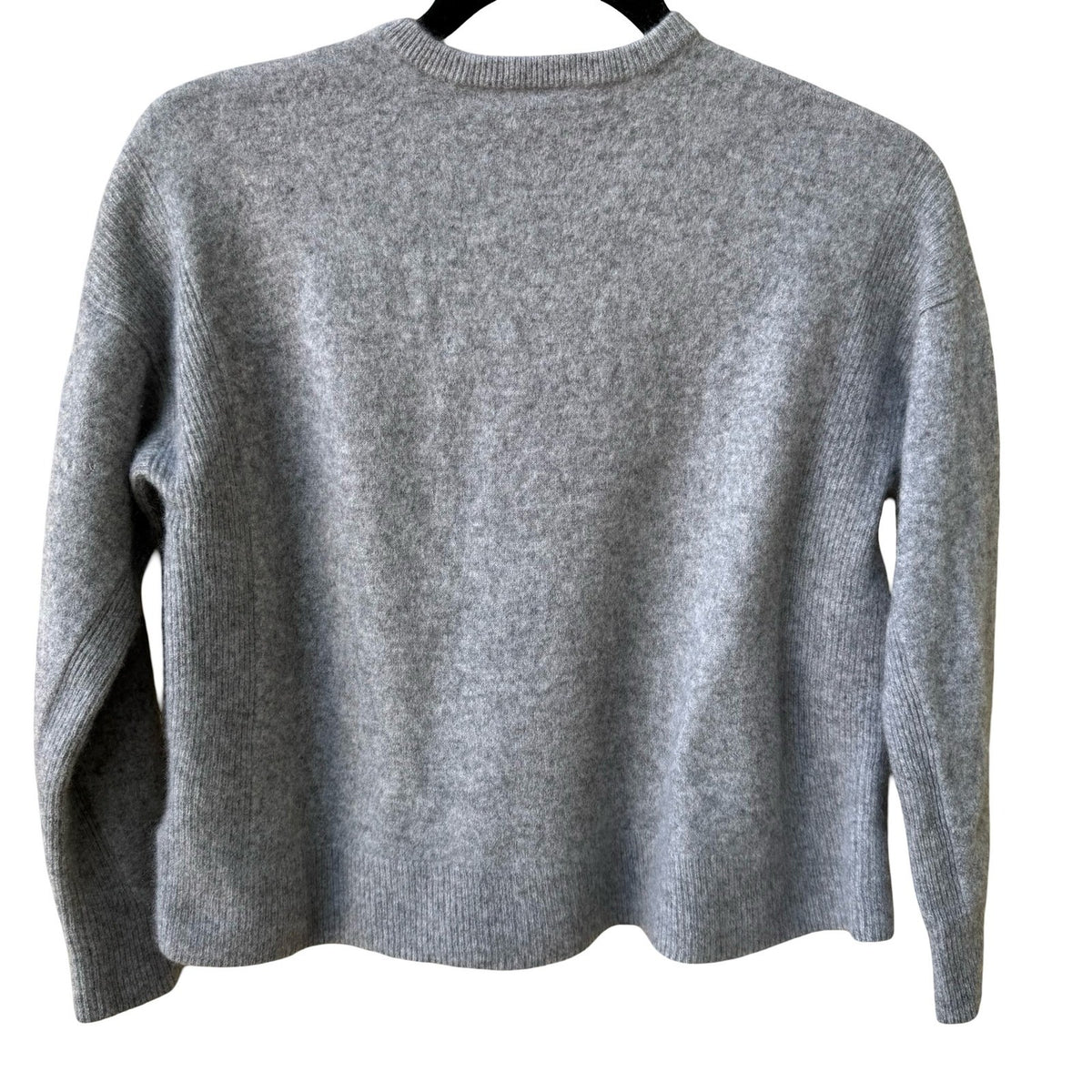 Madewell Responsible Cashmere Quiet Luxury Minimalist Soft Knit Sweater Gray M