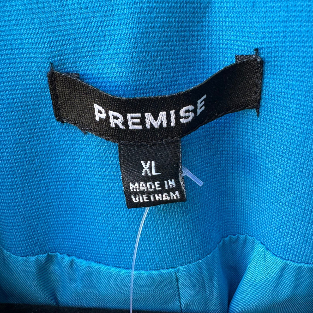 Premise Epsilon Minimalist Tailored Open Front Shawl Collar Blazer Aqua XL NEW
