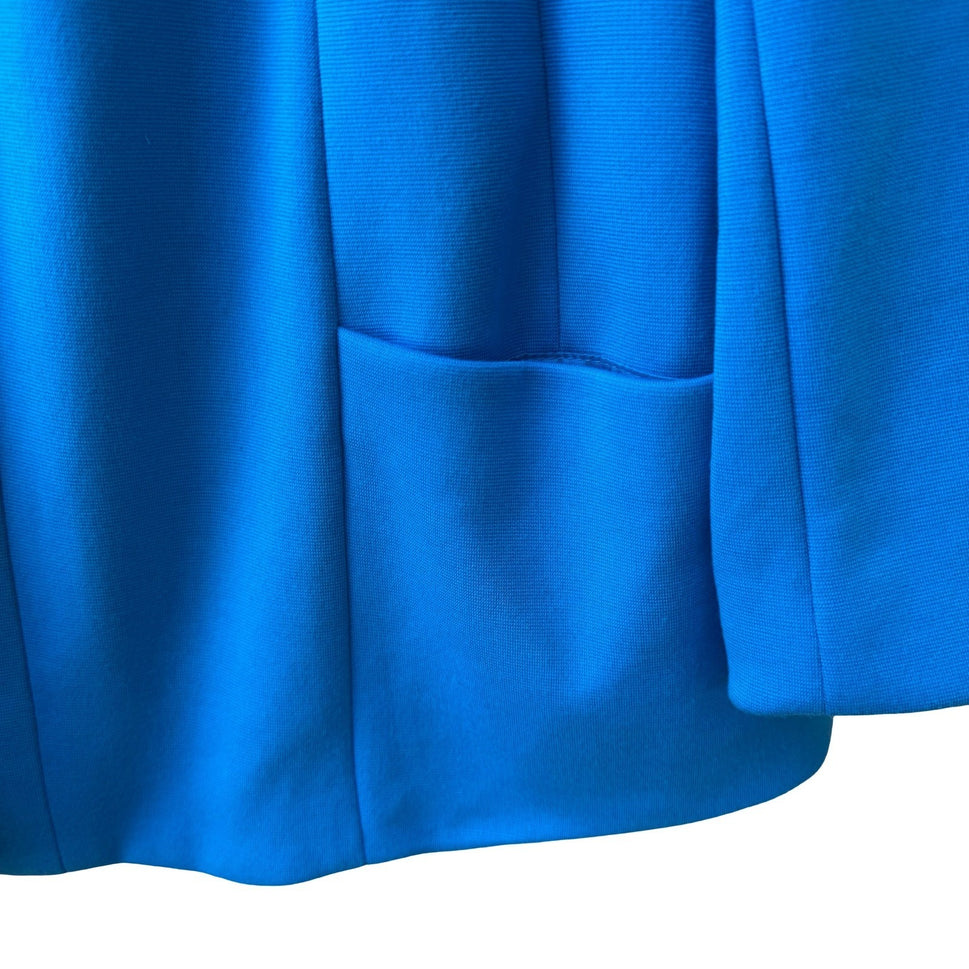 Premise Epsilon Minimalist Tailored Open Front Shawl Collar Blazer Aqua XL NEW